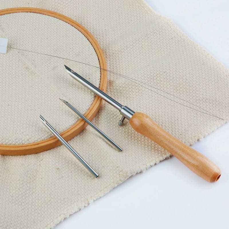 Sewing Textile Art - Einfaches Stickerei-DIY-Set mit 5 Verstellbaren Punch-Needles