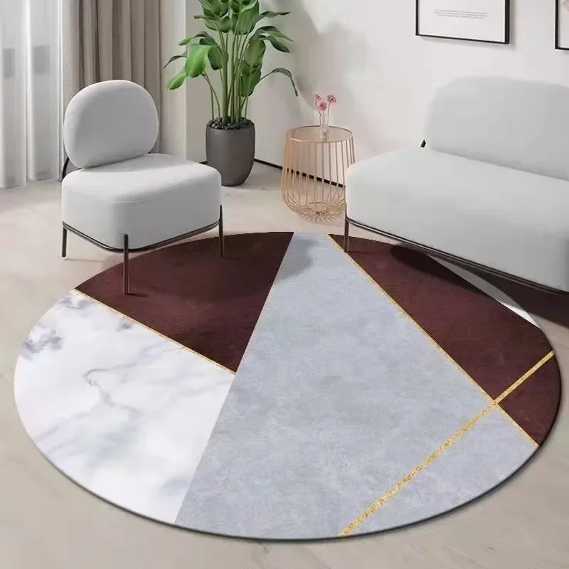Century Textile & Sewing Supply Online Shopping - ~O~Geometrischer runder Teppich mit modernem Farbblockdesign