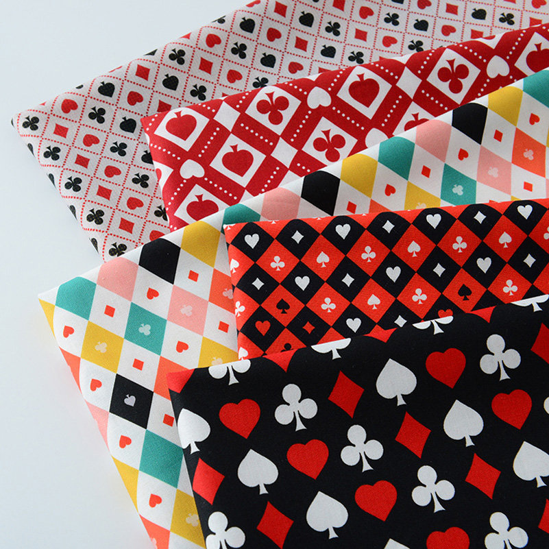 Sewing In Textile - Ins Poker Element Baumwolle Digitaldruck Stoff