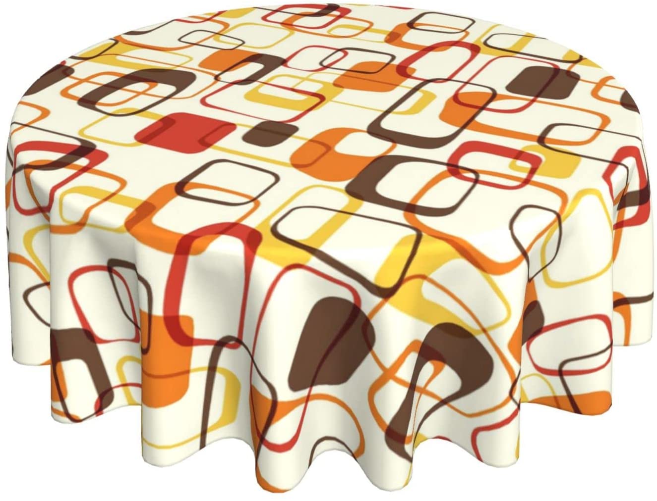 Century Textile & Sewing Supply Online Shopping - Retro Mid Century Geometrische Runde Tischdecke