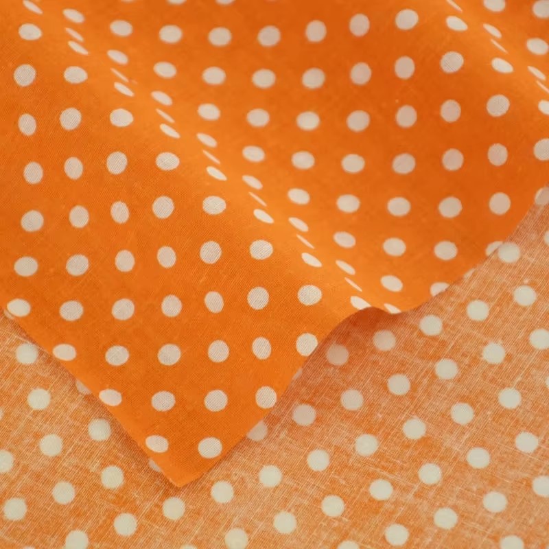 50X150CM Weiß Orange Polka Dot – Sewing In Textile Bewertung und Preis