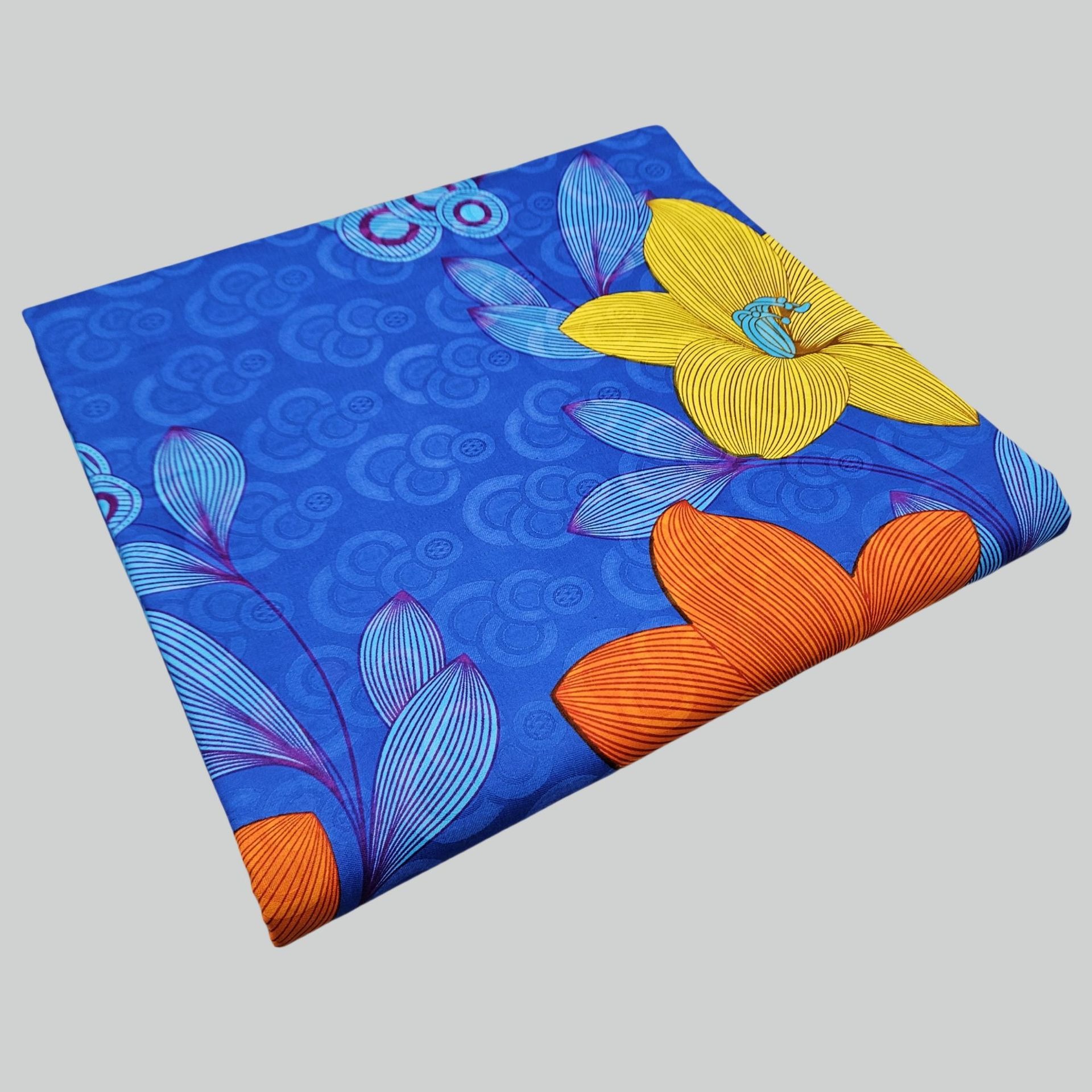 Blumenmuster auf lila blauer B – Sewing Batik Fabric Bewertung und Preis