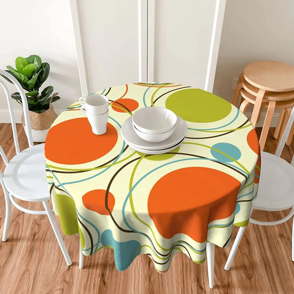 Tischdecke, bunt, 1950er-Jahre – Century Textile & Sewing Supply Saskatoon Sk Bewertung und Preis