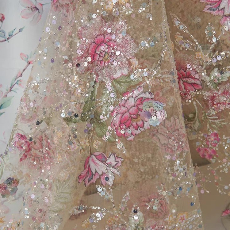 1M 120cm Breiter Luxus-Perlens – Sewing Embroidery Fabric Bewertung und Preis